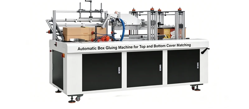 FBN-3052-Automatic Box Gluing Machine for Top and Bottom Cover Matching
